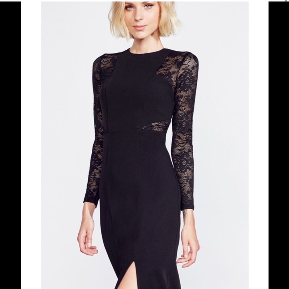 ABS by Allen Schwartz Black Lace Gown - Picture 1 of 3